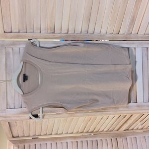 Theory wool and silk shell tan sz S